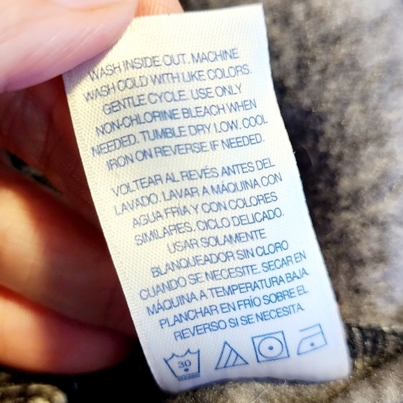 Izod Thick Grey Pullover Funnel Mock Neck Sweater Side Zippers Women's Large L - Picture 8 of 9